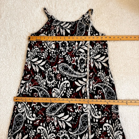 Lucky Brand Navy Paisley Knit Midi Dress Sz M - Picture 6 of 9